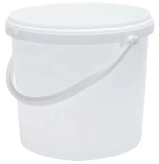 Witte emmer + deksel
