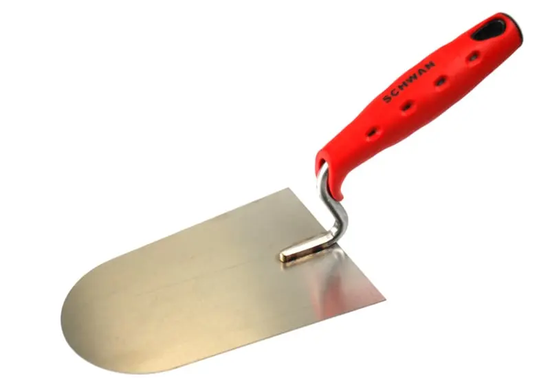 Stukadoorstroffel rond S-hals 180 mm met softgreep RVS Schwan