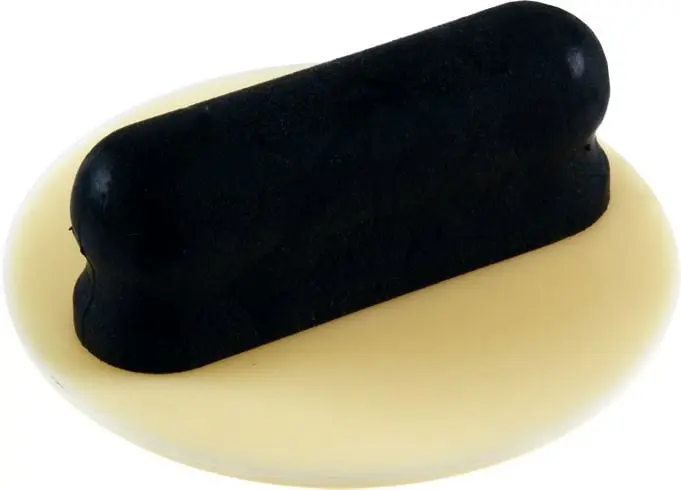 Mini kunststof spaan rond 100 mm met naturel blad Schwan