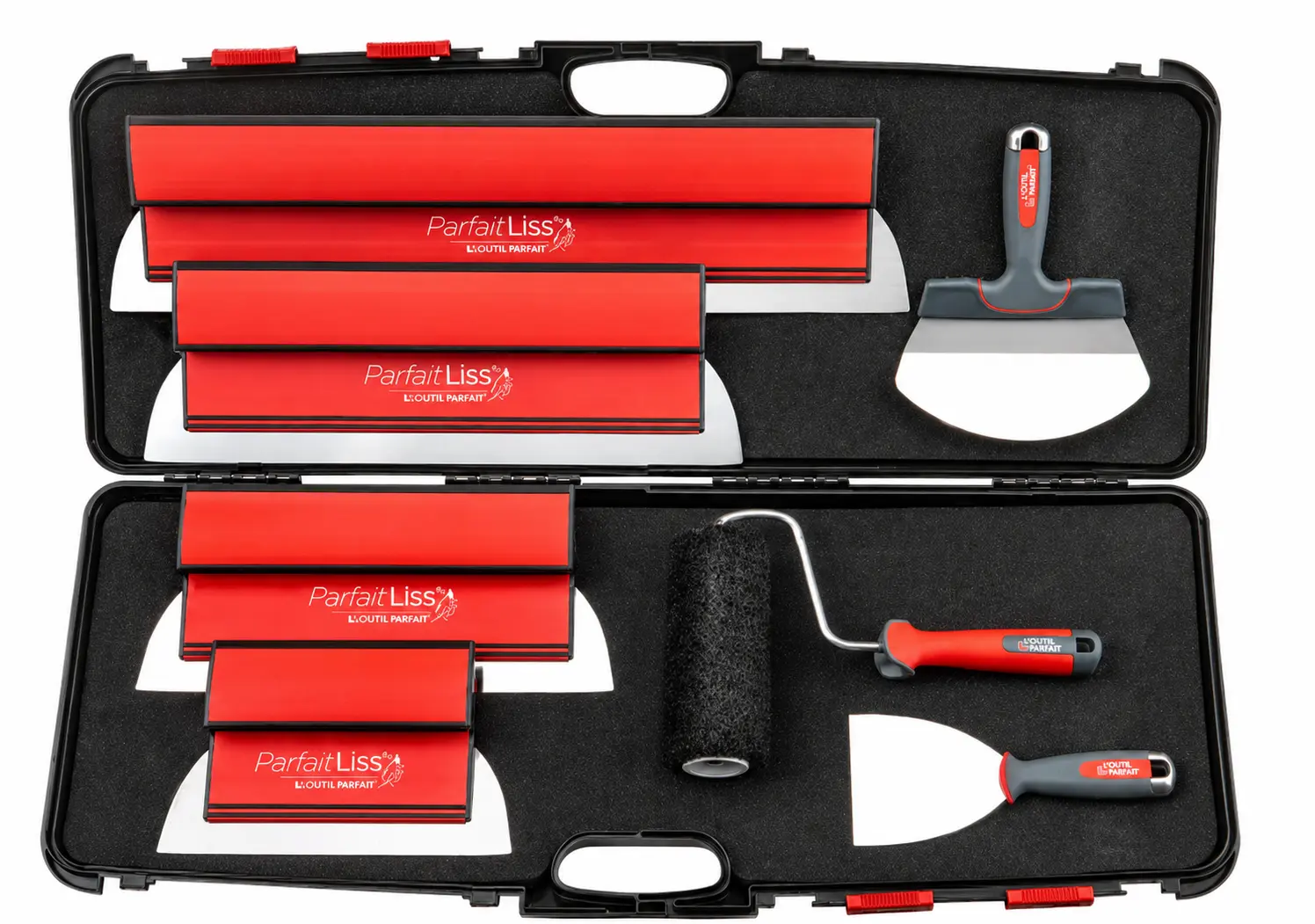 Pleistermessenset Light + Roll’Enduit compleet in koffer type 80595 L’outil Parfait