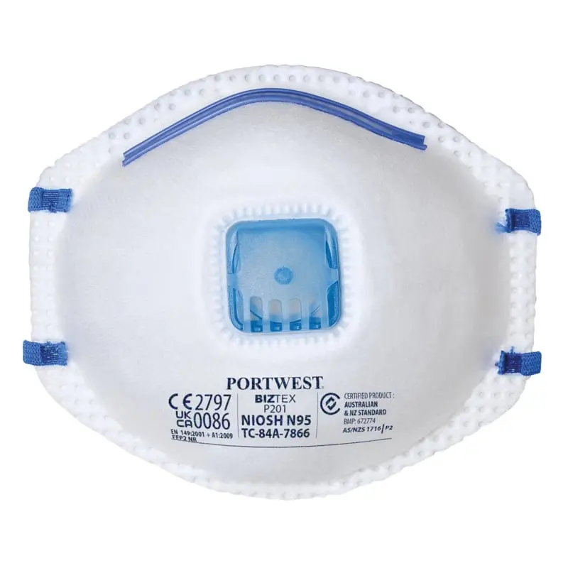 Stofmasker P2 met ventiel (10 stuks in doos)