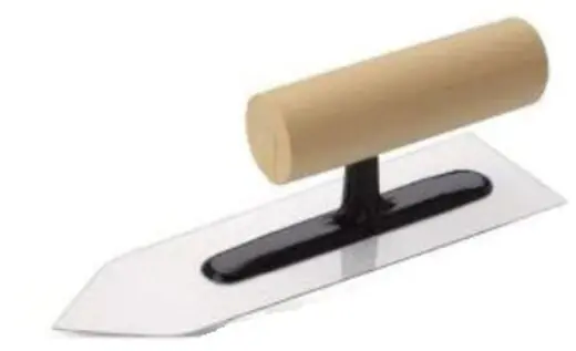 Japanse flexibele transparante spaan met punt 180 × 55 × 1 mm met houten greep
