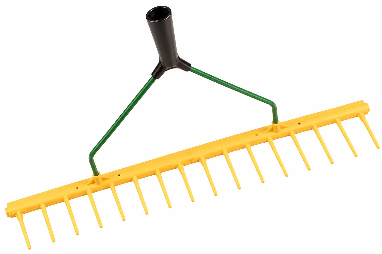 Kunststofhark recht 16-tands 65 cm met egaliseerstrip Jost