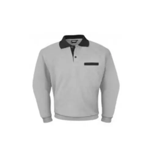 Polo sweater wit/grijs
