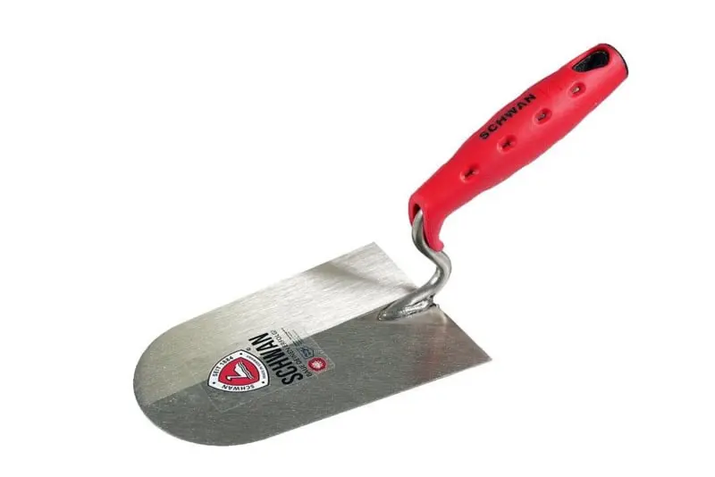 Stukadoorstroffel rond doorgelast 180 mm met softgreep RVS Schwan