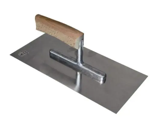 Pleisterspaan 280 × 130 × 0,7 mm RVS met houten greep Schwan