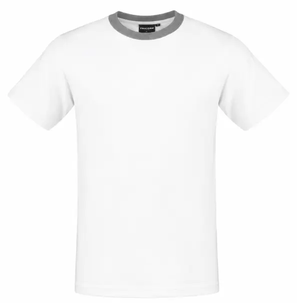 T-shirt wit/grijs